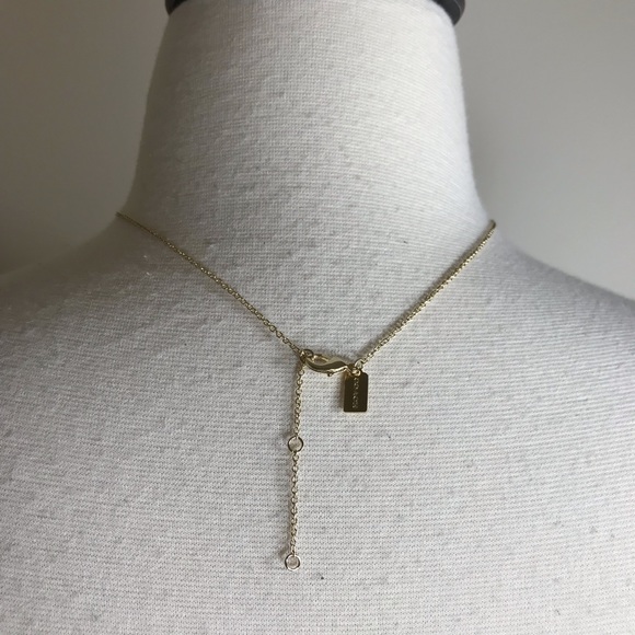 Coach Pave Signature C Gold Necklace - Picture 7 of 8